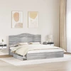 Saugos lova Pilkas Sonoma 180 x 200 cm Apdirbta mediena