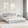 Saugos lova Pilkas Sonoma 180 x 200 cm Apdirbta mediena