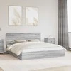 Saugos lova Pilkas Sonoma 180 x 200 cm Apdirbta mediena