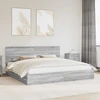 Saugos lova Pilkas Sonoma 200 x 200 cm Apdirbta mediena