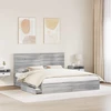 Saugos lova Pilkas Sonoma 200 x 200 cm Apdirbta mediena