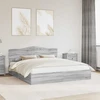 Saugos lova Pilkas Sonoma 200 x 200 cm Apdirbta mediena
