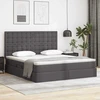 Saugos lova Pilka 180 x 200 cm Dirbtinė oda