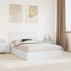 Saugos lova su galvūgalio Balta 140 x 190 cm Apdirbta mediena