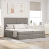 Saugos lova su galvūgalio Taupe 200 x 200 cm Audinys