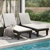 Sofa Saulės gultai, 2vnt., juodi, 155x58x83cm, polipropilenas