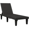 Sofa Saulės gultai, 2vnt., juodi, 155x58x83cm, polipropilenas