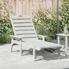 Saulės gultas Balta 195,5 x 53 x 98,5 cm HDPE