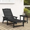 Saulės gultas Juoda 195,5 x 53 x 98,5 cm HDPE