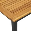 Saulės gultas Juoda 200 x 55 x 35 cm Kietos akacijos mediena
