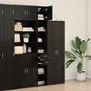 Oppbevaringsskap 2 pcs Juodas ąžuolas 30 x 42,5 x 225 cm