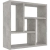 Sieninė lentyna, betono, 45,1x16x45,1cm, apdirbta mediena