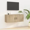 TV staliukas Sieninė televizoriaus spintelė, ąžuolo, 100x34,5x40cm