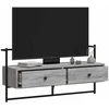 TV staliukas Sieninė televizoriaus spintelė, pilka, 100,5x30x51cm, mediena