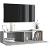 TV staliukas Sieninė televizoriaus spintelė, pilka, 120x30x30 cm, mediena