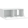 TV staliukas Sieninė TV spintelė 59,5 x 31 cm Balta Apdirbta mediena