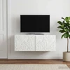 TV staliukas Sieninė TV spintelė 59,5 x 31 cm Balta Apdirbta mediena