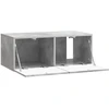 TV staliukas Sieninė TV spintelė 59,5 x 31 cm Betono pilka Apdirbta mediena