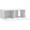 TV staliukas Sieninė TV spintelė 59,5 x 31 cm Itin blizgi balta