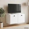TV staliukas Sieninė TV spintelė 59,5 x 31 x 30 cm Balta Apdirbta mediena