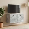 TV staliukas Sieninė TV spintelė 59,5 x 31 x 30 cm Betono pilka