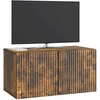 TV staliukas Sieninė TV spintelė 59,5 x 31 x 30 cm Dūminio ąžuolo