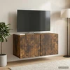 TV staliukas Sieninė TV spintelė 59,5 x 31 x 30 cm Dūminio ąžuolo