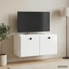 TV staliukas Sieninė TV spintelė 59,5 x 31 x 30 cm Itin blizgi balta