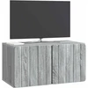 TV staliukas Sieninė TV spintelė 59,5 x 31 x 30 cm Pilka Sonoma