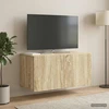 TV staliukas Sieninė TV spintelė 59,5 x 31 x 30 cm Sonoma ąžuolas