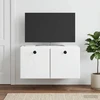 TV staliukas Sieninė TV spintelė 59,5 x 41 x 30 cm Balta Apdirbta mediena