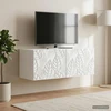 TV staliukas Sieninė TV spintelė 59,5 x 41 x 30 cm Balta Apdirbta mediena