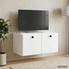 TV staliukas Sieninė TV spintelė 59,5 x 41 x 30 cm Balta Apdirbta mediena