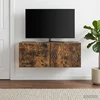 TV staliukas Sieninė TV spintelė 59,5 x 41 x 30 cm Dūminio ąžuolo