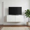 TV staliukas Sieninė TV spintelė 59,5 x 41 x 30 cm Itin blizgi balta