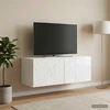 TV staliukas Sieninė TV spintelė 59,5 x 41 x 30 cm Itin blizgi balta
