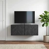 TV staliukas Sieninė TV spintelė 59,5 x 41 x 30 cm Juoda Apdirbta mediena