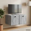 TV staliukas Sieninė TV spintelė 59,5 x 41 x 30 cm Pilka Sonoma