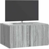 TV staliukas Sieninė TV spintelė 59,5 x 41 x 30 cm Pilka Sonoma