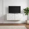 TV staliukas Sieninė TV spintelė 78,5 x 31 cm Balta Apdirbta mediena