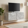 TV staliukas Sieninė TV spintelė 78,5 x 31 cm Betono pilka Apdirbta mediena