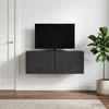 TV staliukas Sieninė TV spintelė 78,5 x 31 cm Juoda Apdirbta mediena