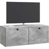 TV staliukas Sieninė TV spintelė 78,5 x 31 x 30 cm Betono pilka
