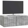 TV staliukas Sieninė TV spintelė 78,5 x 41 x 30 cm Betono pilka