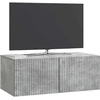 TV staliukas Sieninė TV spintelė 78,5 x 41 x 30 cm Betono pilka