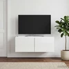 TV staliukas Sieninė TV spintelė 78,5 x 41 x 30 cm Itin blizgi balta