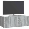 TV staliukas Sieninė TV spintelė 78,5 x 41 x 30 cm Pilka sonoma ąžuolo