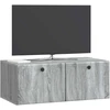 TV staliukas Sieninė TV spintelė 78,5 x 41 x 30 cm Pilka Sonoma