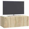 TV staliukas Sieninė TV spintelė 78,5 x 41 x 30 cm Sonoma ąžuolas