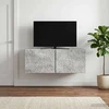 TV staliukas Sieninė TV spintelė 98 x 31 cm Betono pilka Apdirbta mediena